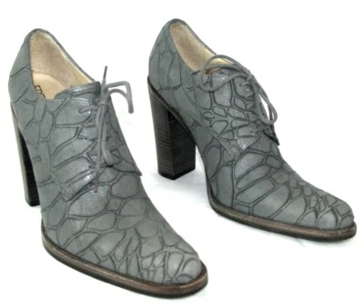 FREE LANCE Oxfordschuhe mit Absätze Queenie 9 Leder Optik Kroko Grau 37 Top État - Bild 1 von 4