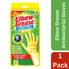 Elbow Grease Antibacterial Strong Rubber Gloves Durable Cotton Lined Non Slip