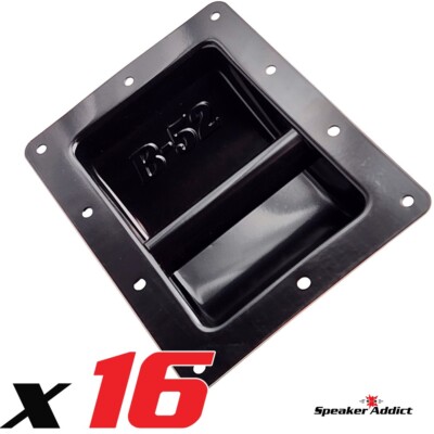 16-Pack B52 Recessed Steel DJ Speaker PA Cabinet Case Bar Handle 6 3/8 x 8 5/8