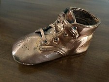 Vintage Baby Shoe Dipped in Copper