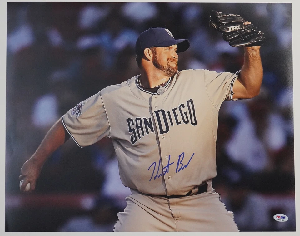 Foto autógrafa firmada por Heath Bell de los Padres 16x20 PSA/DNA de béisbol All Star Foto 2 de 4