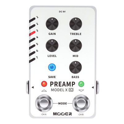 MOOER Preamp Model X 2 Global Cab Sim 14 Preset Slot Guitar Effect Pedal