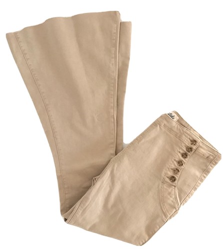 Pantalones de mezclilla para mujer Listicle beige The Bonnie Sailor acampanados campana talla grande - Imagen 4 de 18