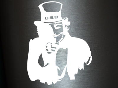 Plott Aufkleber Uncle Anonymus Uncle Sam Vendetta Freedom USA America Fun