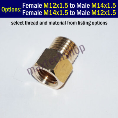 Thread Fitting Female Male Adapter M14 M14x1.5 to M12 M12x1.5 Pipe Connector