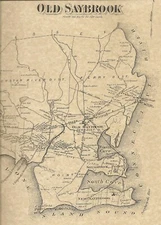 Old Saybrook Oyster Farms  CT 1874  Maps with Homeowners Names Shown