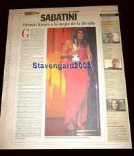 GABRIELA SABATINI - DIAMOND KONEX AWARD 2000 Sports - La Nación newspaper