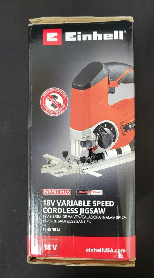 SOLO HERRAMIENTA DE SIERRA DE CALAR Einhell TE-JS 18 Li Power X-Change 18 voltios inalámbrica 2400 SPM Foto 4 de 4