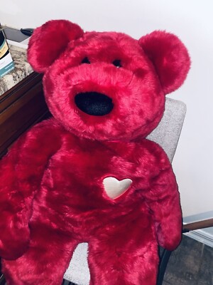 RARE TY Beanie Buddies Buddy XL 42” Valentina Plush Jumbo Teddy