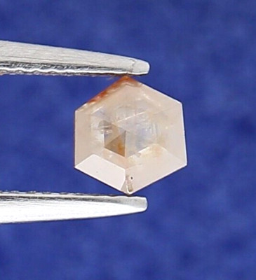 Kostüm Diamant Natürlicher 0.24 Weiß Milchig Farbe Hexagon Rose Schnitt