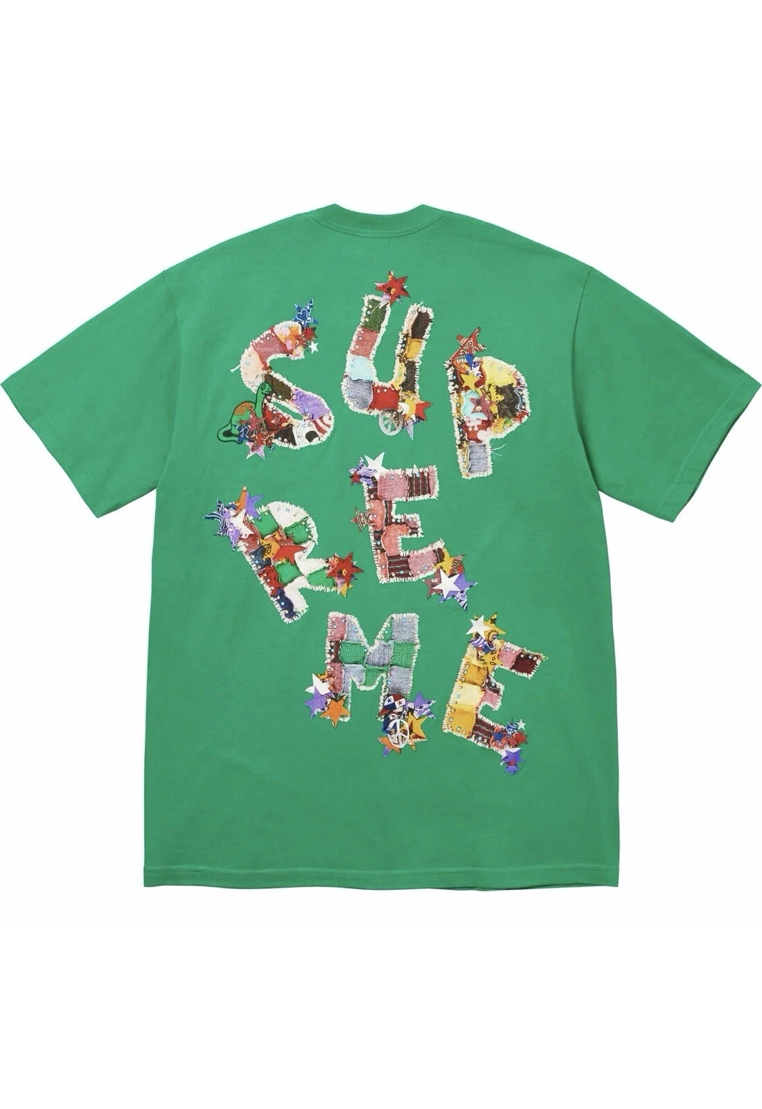 Tee shirt vert patchwork Supreme taille L
