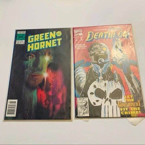 Marvel green hornet 7 Fantastic four The Punisher comics red Vintage Graphic No