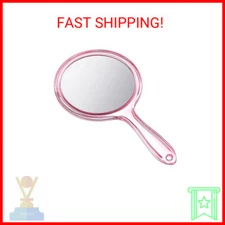 Jetec Hand Mirror Double Sided Handheld Mirror 1X/ 2X Magnifying Mirror with Han