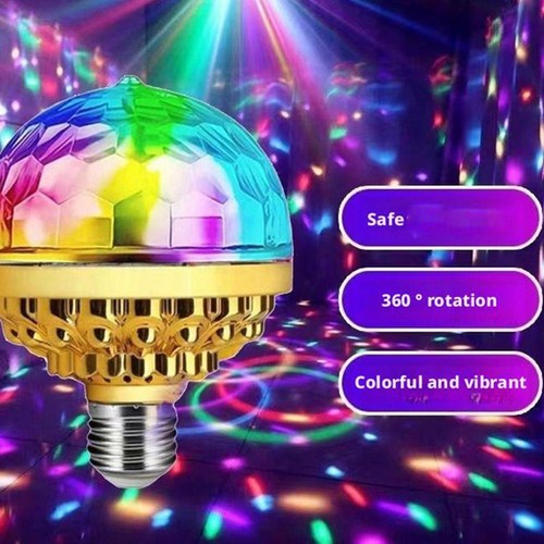 1x LED Disco Ball Light Party RGB Stage Bulb DJ Rotating Strobe Ball Lamps Sale - Picture 5 of 16