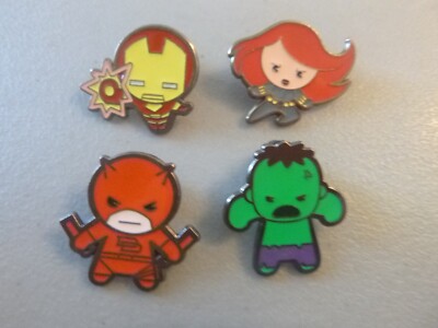 Disney Pins - 4 different mini Marvel Characters - including the Hulk