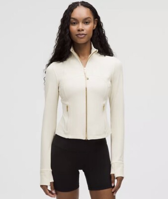 Lululemon Define Cropped Jacket Nulu-Light Ivory/Gold-NWT | eBay