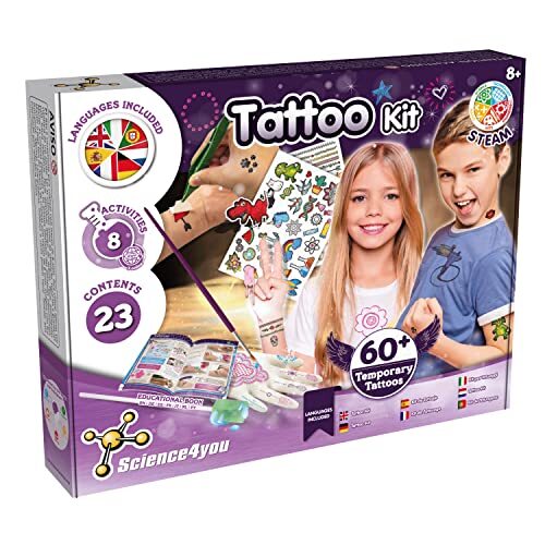 Science4you Fabbrica di Tatuaggi Temporanei per Bambini - Kit Tatuaggi (U1x)