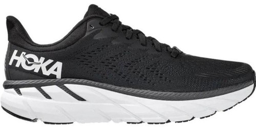 Hoka Clifton 9 WIDE Womens Running Shoes Black White 1132211  display picture 1