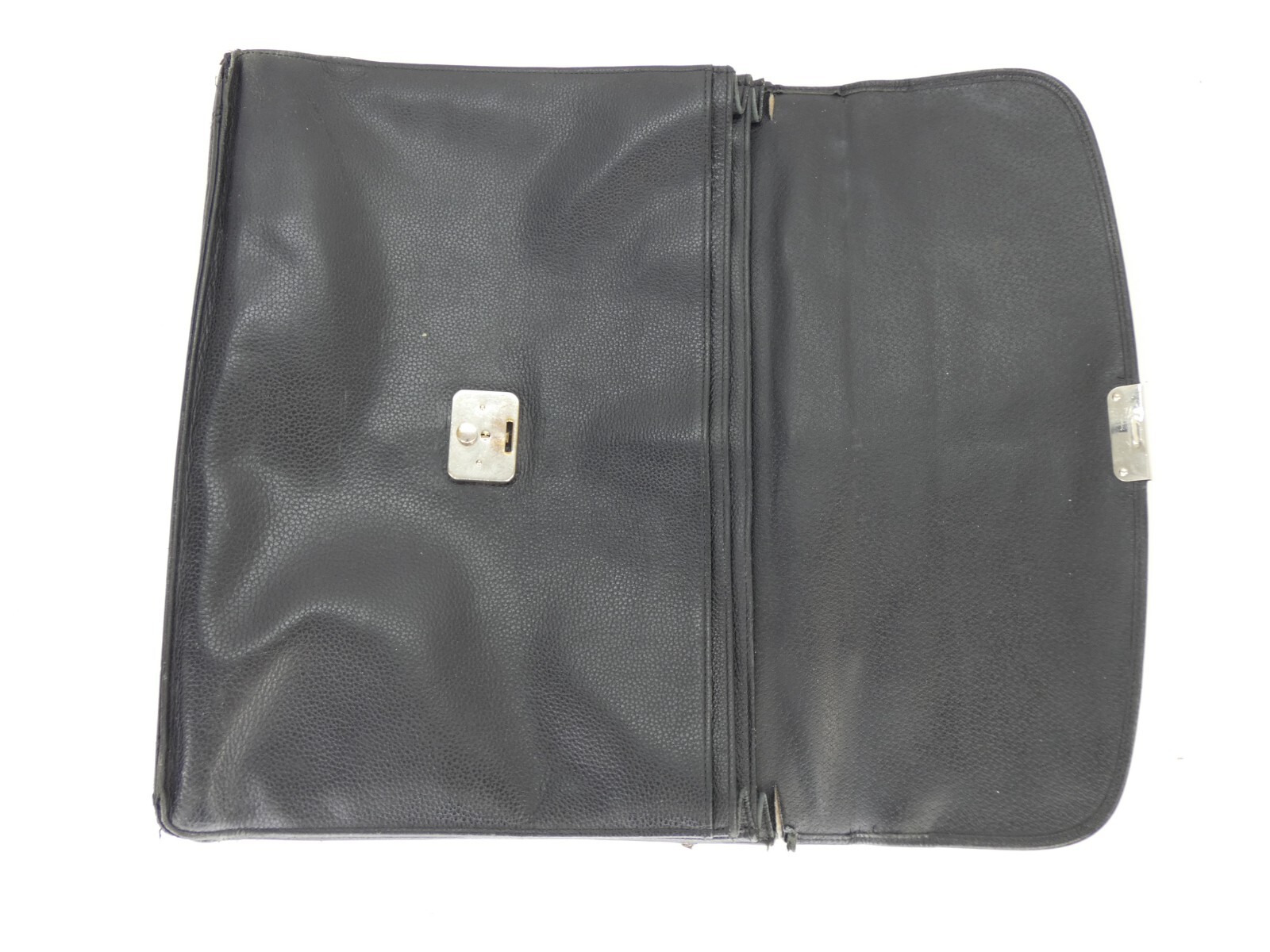 Longchamp Briefcase Bag Vintage Retro Real Leather Black Documents Smart Work image 5
