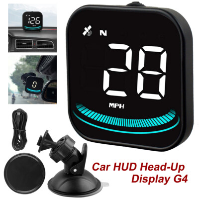 Car HUD Head Up Display Overspeed Alarm Compass Digital GPS Speedometer Guage
