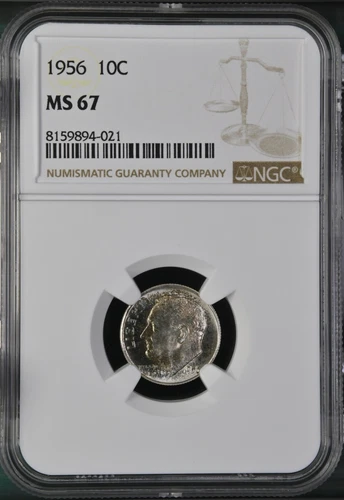 1956 10C  Roosevelt Dime NGC MS67   8159892-021