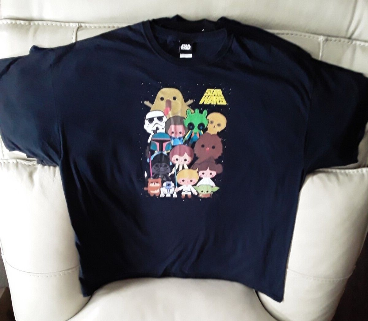 Men's Star Wars Cute Cartoon Character Group T-Shirt 3X UK