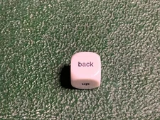 16mm D6 Random Direction Dice - White with Black RPG Tabletop Games CCG Board