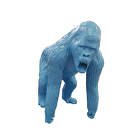 Abstrakte Blaue Figur Statue Gorilla Skulptur Deko Garten Design 130Cm Statuen