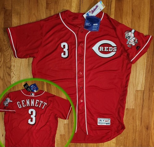 *WOW* Majestic Cincinnati REDS GENNETT Authentic Trikot Herren 52 Baseball Shirt