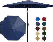10FT Outdoor Patio Umbrella, Table Umbrella with Crank Lift  Push Button Tilt