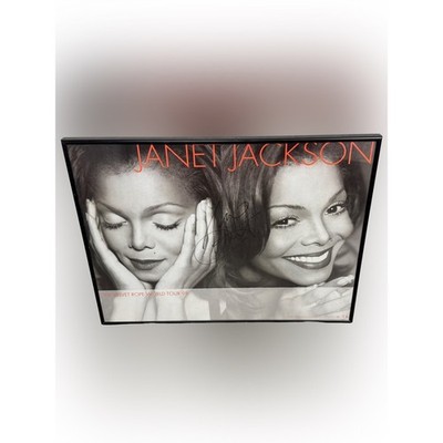 Vintage Janet Jackson Autograph Velvet Rope Tour 1998 Promo Poster 18x24 RARE