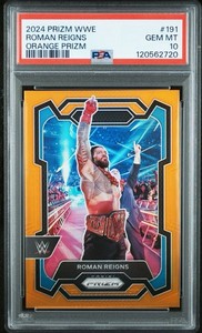 2024 Panini Prizm WWE #191 Roman Reigns Orange/99 PSA 10 🔥☝️