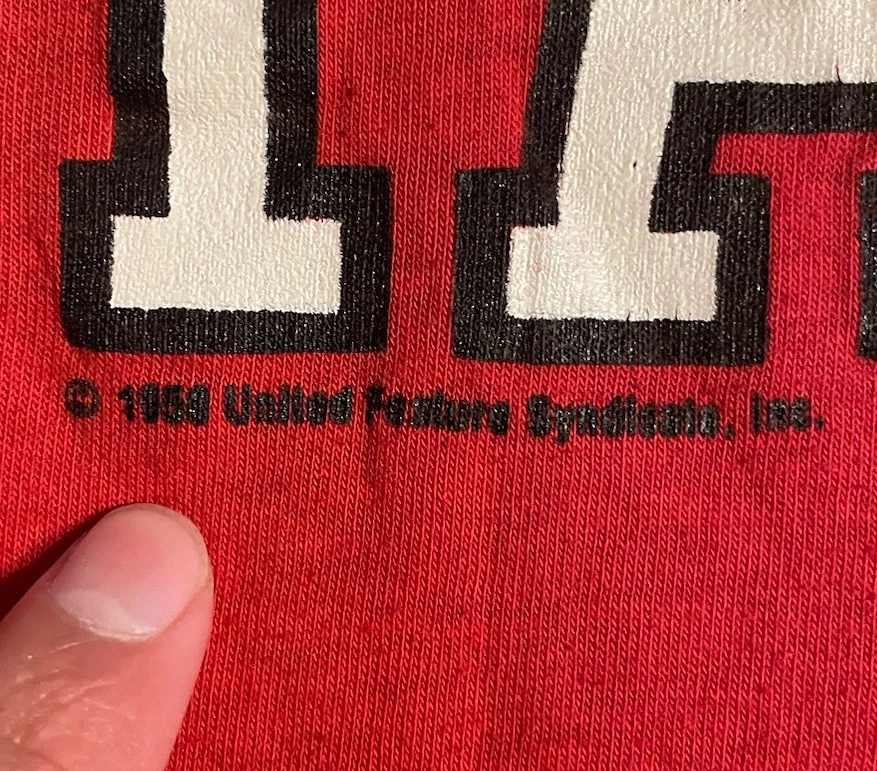 Vintage RARE Utah Utes Snoopy Tshirt Baby T-shirt Toddler SZ S USA FIFTY- FIFTY - Image 3 of 4