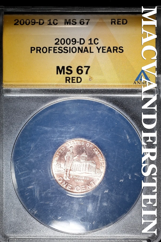MS 67 Graded Lincoln Bicentennial US Small Cents (2009) for sale