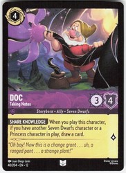 Doc - Taking Notes 40/204 Uncommon Wilds Unknown Disney Lorcana