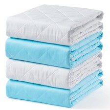 Washable Waterproof Incontinence Bed Pads 34x36 Inch Heavy Absorbency 4 Pack