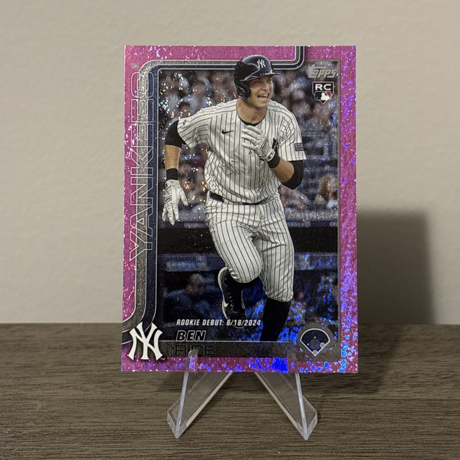 2025 Topps Update Ben Rice #US25 RC Pink Holo Foil - New York Yankees
