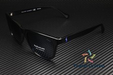 POLO PH4167 500180 Pillow Shiny Black Dark Blue 56 mm Men's Sunglasses