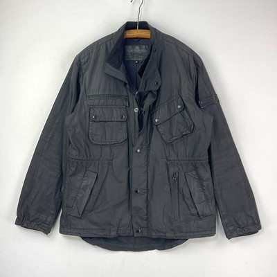Barbour International Audio Wachsjacke Herren Medium schwarz Motorrad Biker gewachst