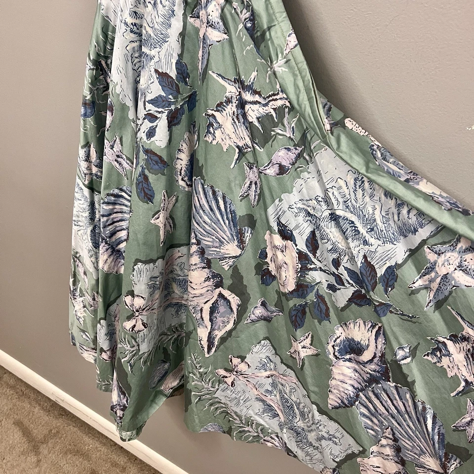 Vestido Rockabilly Vintage Años 50 Alex Colman Novedad Rosas y Conchas Marinas Pin Up Foto 3 de 4