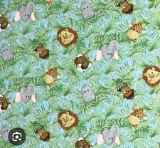 Jungle Babies Flannel By The Yard 100% Cotton