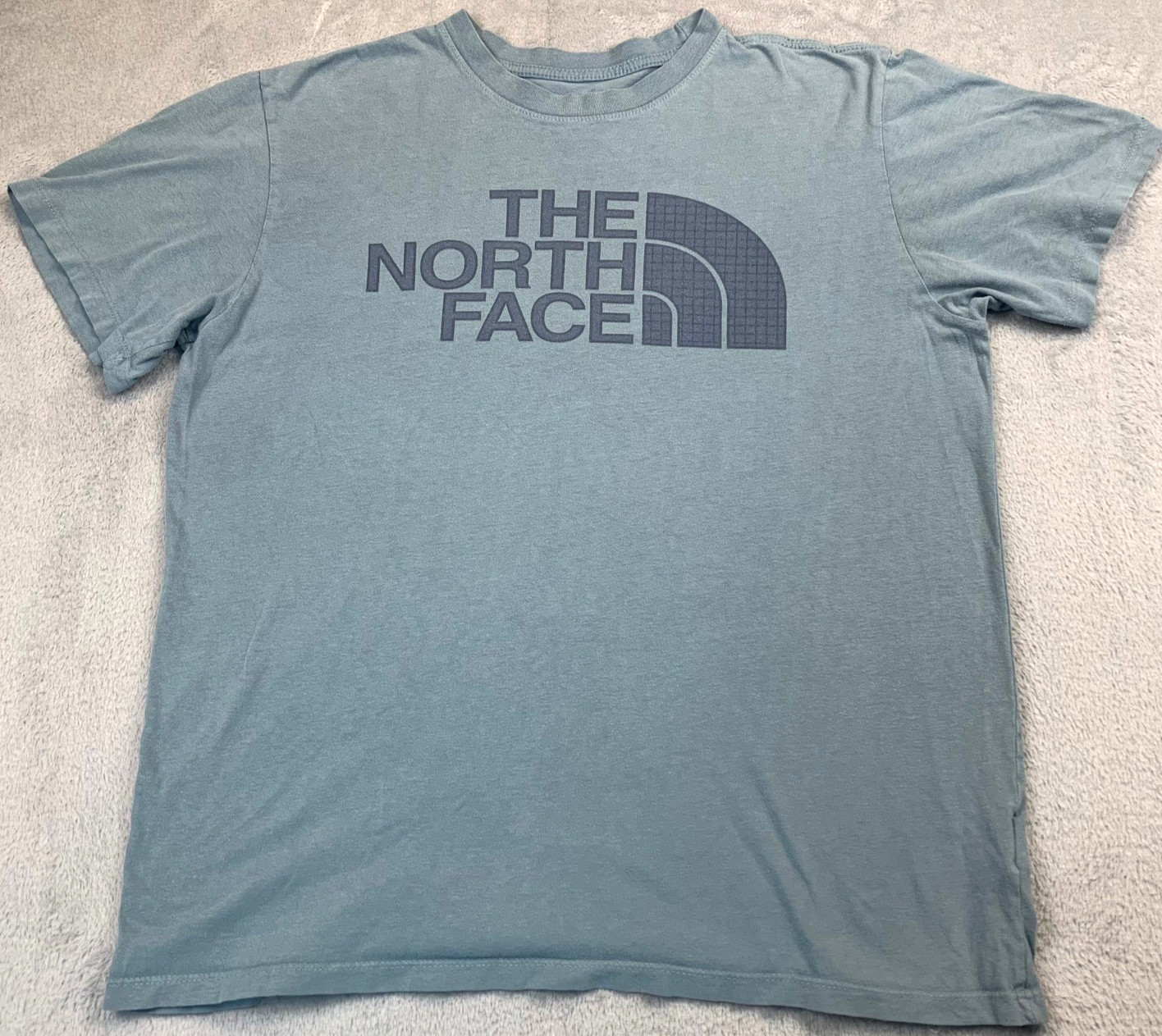 The North Face Men’s T-Shirt Medium Blue Half Dome Logo Tee 100% Cotton