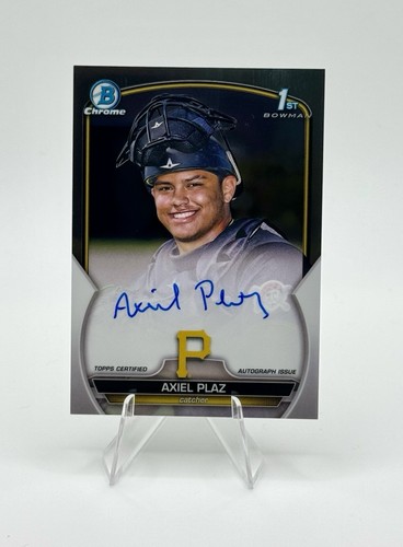 2023 BOWMAN CHROME - AXIEL PLAZ - 1st - On Card Auto - Pirates - Picture 2 of 3