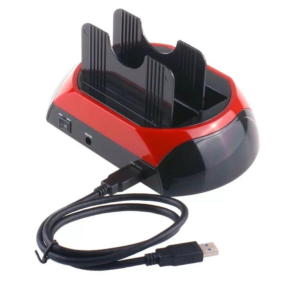 HDD Docking Station Dual 2.5" 3.5" SATA IDE Hard Disk Drive Dock OTB Card Reader - Image 4 of 4