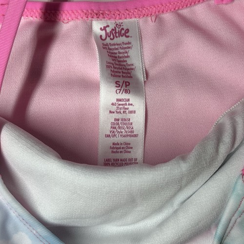 Justice Girls One Piece Swimsuit UPF 50+ Tropical Island Vibes Select Size - Picture 3 of 10
