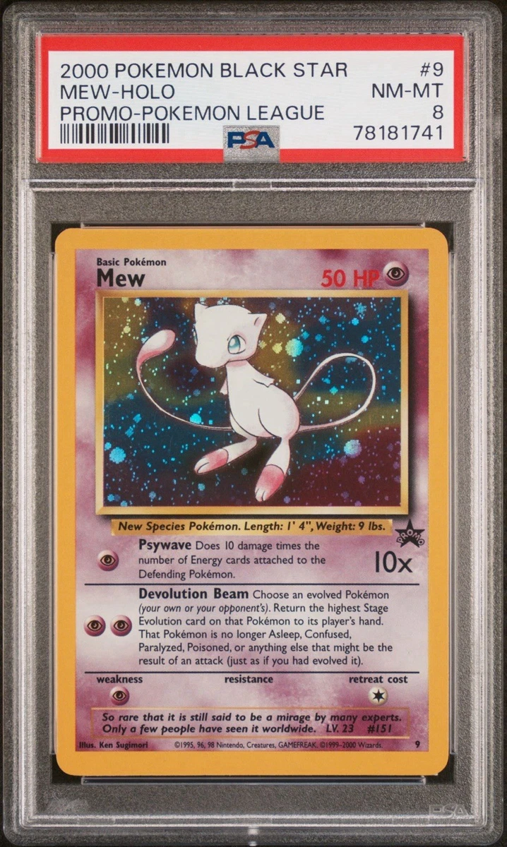 Pokémon TCG Grade 8 Mew Individual Collectible Card Game Cards for