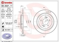 Pack Von 2 - Bremsscheibe 08.D221.11 Brembo FüR Hyundai KIA
