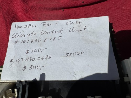 1981 - 89 Mercedes Benz R107 380SL 560SL A/C HVAC Heater Climate Control Unit - Picture 5 of 5