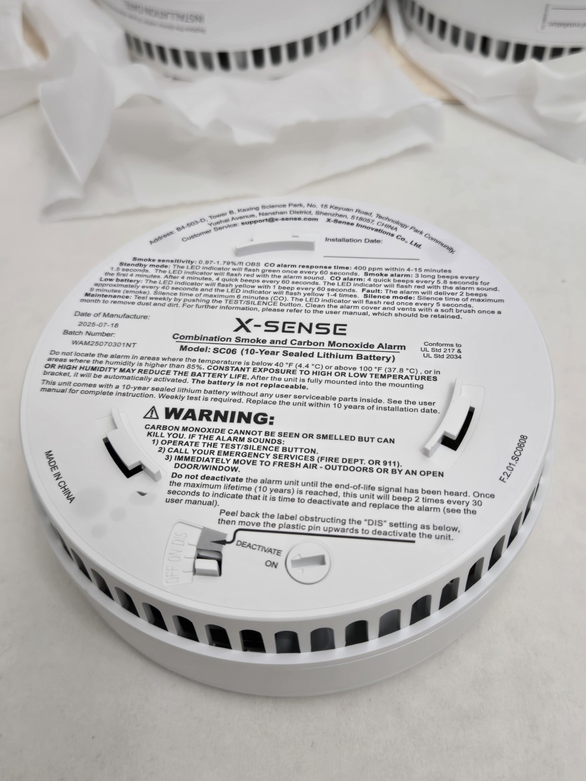 X-Sense Combination Smoke & Carbon Monoxide Alarm SC06 3-Pack