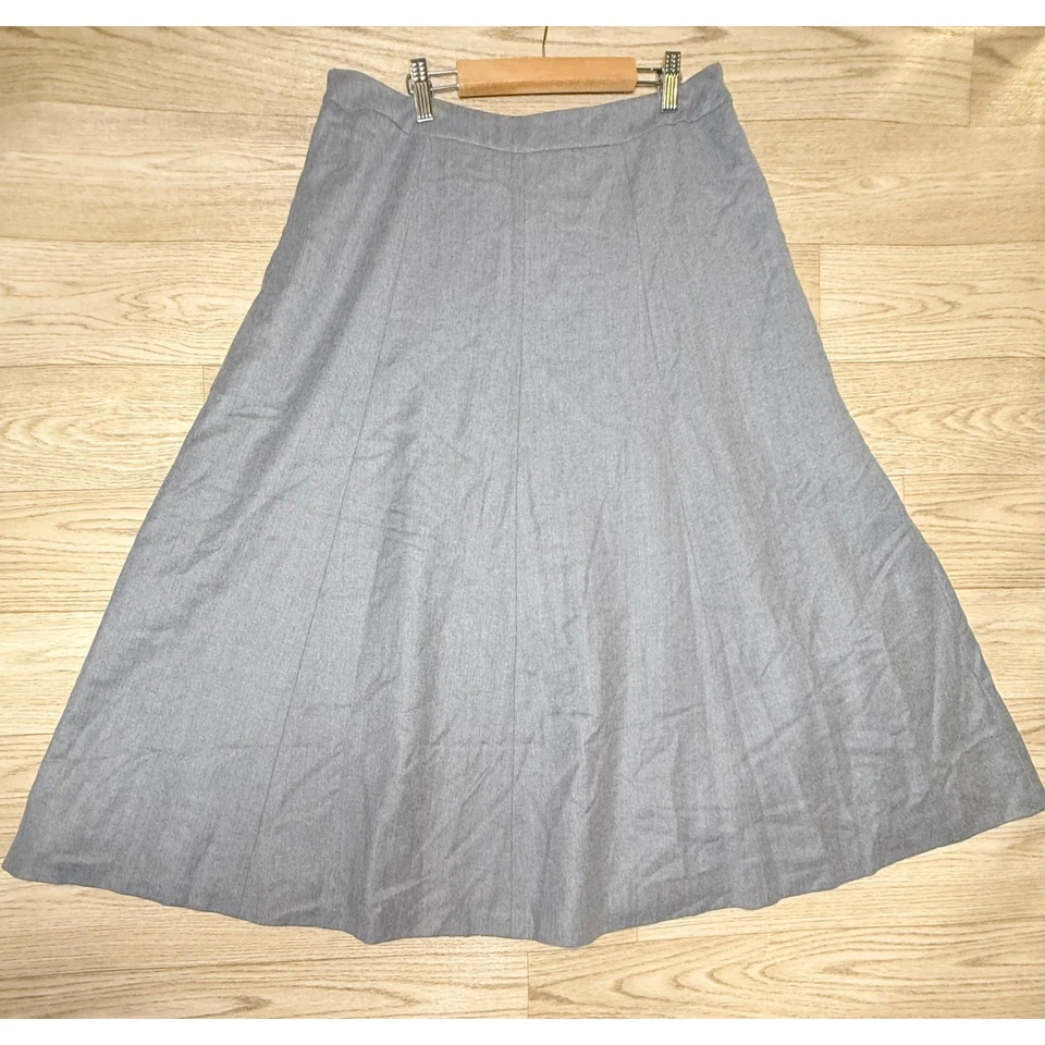 Falda Boden Esme Tweed Lana Línea A | Falda Midi Gris Heritage EE. UU. 10 Foto 4 de 4